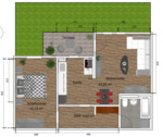 Grundriss bemasst.png - 2 Zimmer Etagenwohnung in Waldheim