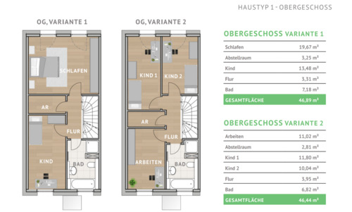 Haustyp 1 - OG - Variante 1 & Variante 2 - 