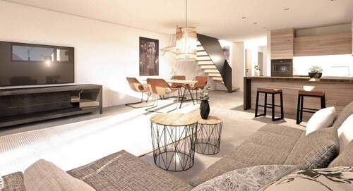 Alte Gärtnerei-Muster Ansicht Wohnzimmer - Reihenmittelhaus mit 85,00 m&sup2; in Brackenheim zum Kaufen