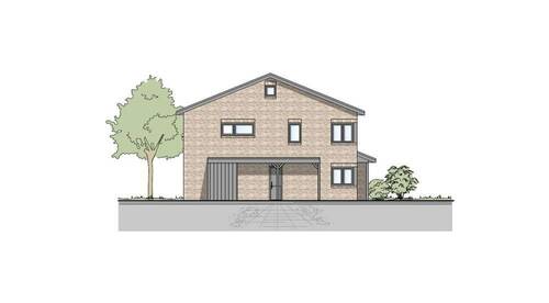 Ansicht Süd Osten - 4 Zimmer Doppelhaushälfte in Twistringen