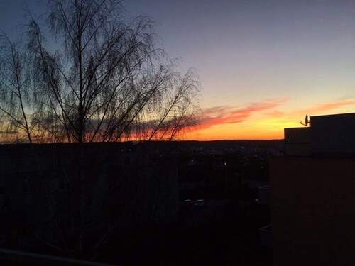 Sonnenuntergang vom Balkon - 2 Zimmer Etagenwohnung zur Miete in Nattheim