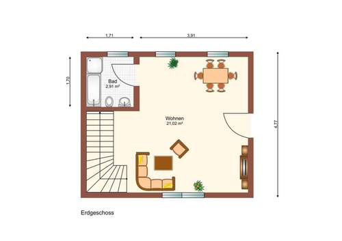 ELW Erdgeschoss/ Eingangsbereich - 