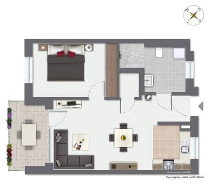 Bsp. Wohnung Nr. 3 - Etagenwohnung mit 57,00 m² in Rottweil / Altstadt zum Kaufen