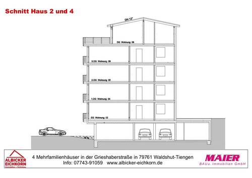 Haus 4 : Schnitt - 