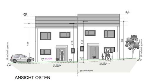 Ansicht Osten - 5 Zimmer Doppelhaushälfte zum Kaufen in Regensburg