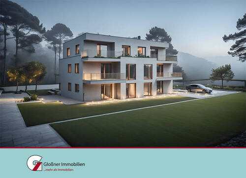 Visualisierung - Baubeginn - Erdgeschoss mit Garten