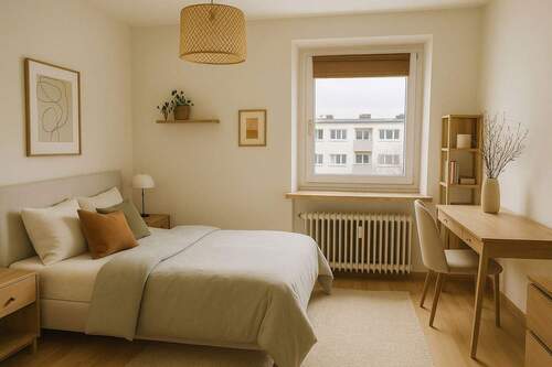 Schlafzimmer - 3 Zimmer Etagenwohnung zum Kaufen in München
