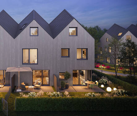 Urban leben - Großzügiges Reiheneckhaus für Familien mit moderner Architektur