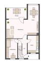 Grundriss Erdgeschoss - Reihenmittelhaus mit 90,00 m² in Lüneburg zum Kaufen