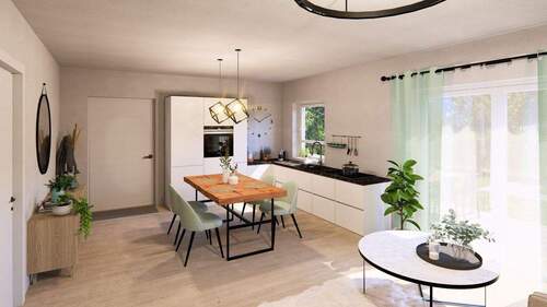 Moderne Küche mit Charme - Bungalow mit 42,90 m&sup2; in Potsdam-Marquardt zum Kaufen