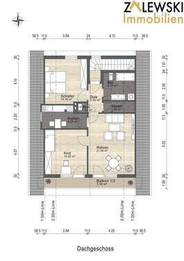 Dachgeschoss - Haus II - 