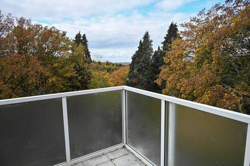 Blick vom Balkon ins Grüne - 