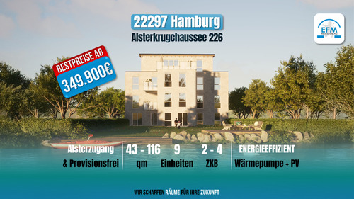 Übersicht - ++BESTPREIS++ 2 ZKB mit Alsterzugang, altersgerecht und großem Balkon