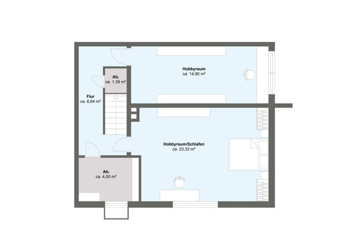 Fläche im Basement - 