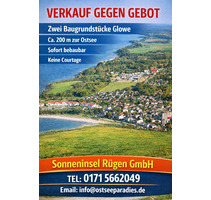 Baugrundstück ca 200 m zur Ostsee Schnäppchenpreis ! - Glowe