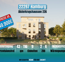 ++BESTPREIS++ 2 ZKB mit Alsterzugang, altersgerecht und großem Balkon - Hamburg Alsterdorf