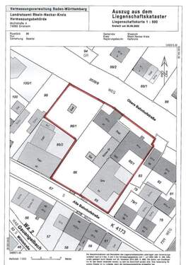 Lageplan - Grundstück in Wiesloch zum Kaufen
