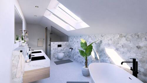 Luxus-Bad mit Skylight - 