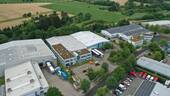 Luft-Ansicht mit Bürotrakt - Halle zum Kaufen in Ober Ramstadt