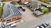 Luftbild Tankstelle und Wohnhaus - Tankstelle mit Ein- Zweifamilienhaus