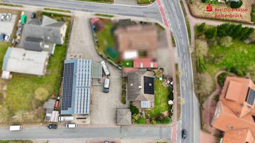 Luftbild Grundstück - Einfamilienhaus in Voltlage
