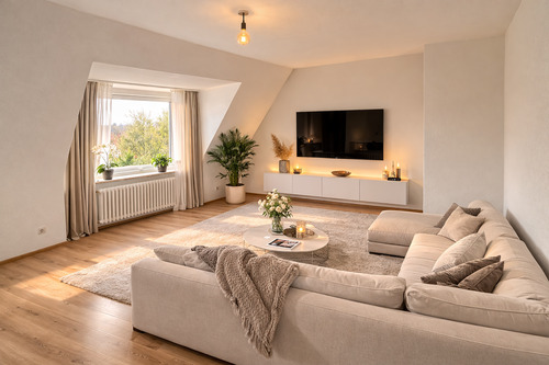 Wohnzimmer Wohnung 2- Visualisiert - 