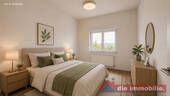 Schlafzimmer mit KI möbliert - 