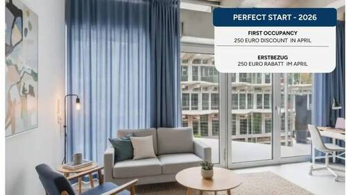 Bild 1 - Mietrabatt - Erstbezug: 2-Zimmer Wohnung mit EBK & Balkon, 5 Min. zur U5