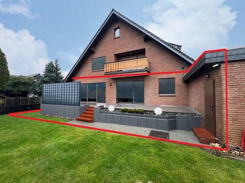 Ansicht Terrasse.jpg - Große Wohnung mit Garten und Garage in Gamsen, zurzeit vermietet