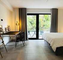 Luxuriös möblierte 2-Zimmer-Wohnung mit großem Balkon im begehrten Oberkassel - Düsseldorf