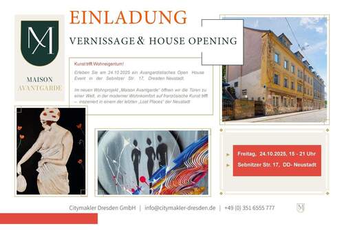 Einladung-open-house-event - 3 Zimmer Etagenwohnung in Dresden