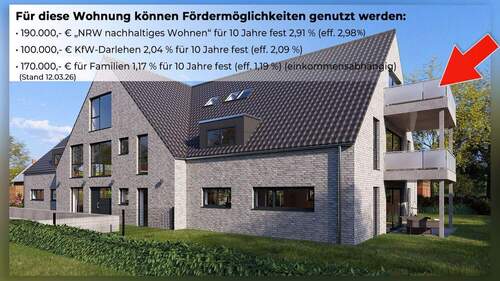 Fördermöglichkeiten - Besonderes Wohnerlebnis im Dachgeschoss - mit Balkon und Stil