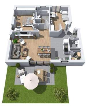 3 Zimmer-Wohnung mit ca. 84 m² und eigenem Garten. - 