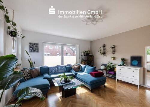 Wohnzimmer - 3 Zimmer Etagenwohnung zum Kaufen in Münster