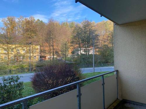 Balkonblick auf Herbstlandschaft - 3 Zimmer Etagenwohnung zur Miete in Bernstadt