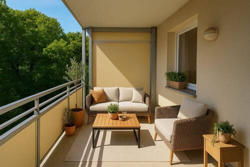 Balkon-Einrichtungsbeispiel-Visualisierung - 
