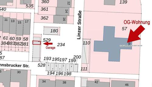 Lageplan mit Garage - 