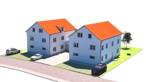 Ansicht Straßenseite - Hochwertige Neubauwohnung mit Balkon in unverbauter Südlage