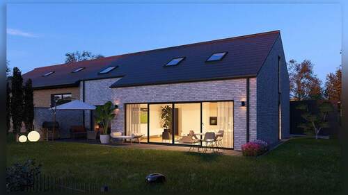 Ansicht Süd - Abendstimmung - 4 Zimmer Einfamilienhaus in Bocholt