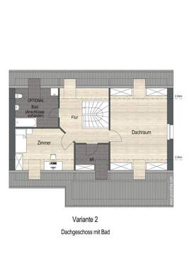 Dachgeschoss Variante 2 mit Bad - 