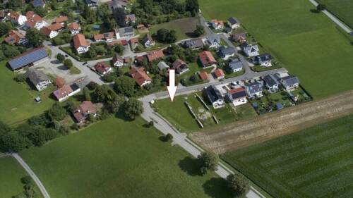Luftbild I - --- GELEGENHEIT ! --- TRAUMHAFTES BAUGRUNDSTÜCK - DIREKT am ORTSRAND! für Einfamilienhaus oder Doppelhaus