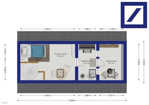 Hinterhaus Dachgeschoss - 