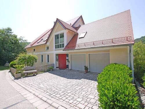 Doppelgarage Zugang Haus - 