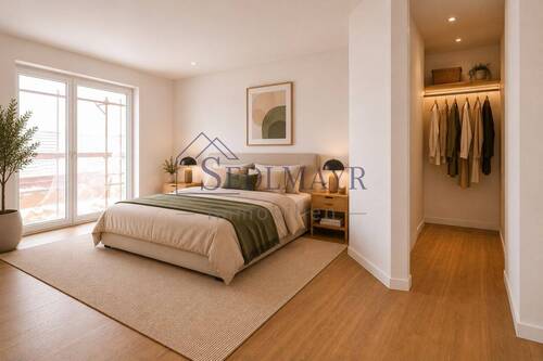 Ansicht OG Schlafzimmer visualisiert - 