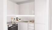 Die offene Wohnküche lädt zum gemeinsamen Kochen ein - 2 Zimmer Etagenwohnung in Aachen