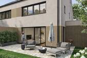 Terrasse - Moderne Neubau Doppelhaushälfte in Ottobrunn