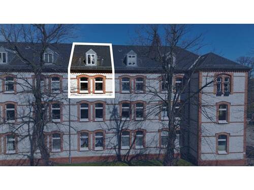 eingezeichnete Wohnung Rückansicht - 