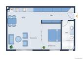 Grundrissskizze der Wohnung - nicht maßstabsgetreu - 