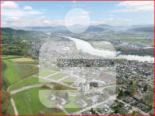 Luftbild Nord - Zukunftsorientiertes und nachhaltiges Wohnen im Leimet: Ihr neues Zuhause nahe der Schweizer Grenze
