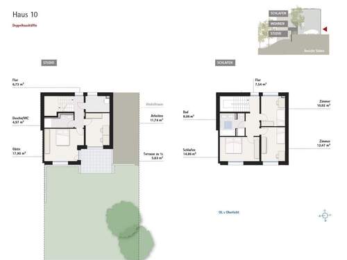 Übersicht Studio, Schlafen - 